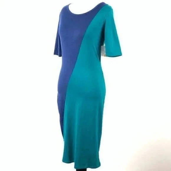 Lularoe dress straight Julia sz XS 0-2 color block - Picture 9 of 9
